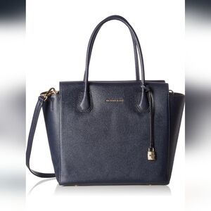 MICHAEL Michael Kors Mercer Pebbled Leather Tote with Gold Hardware